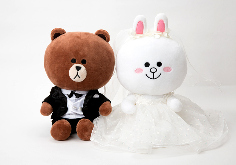line brown plush